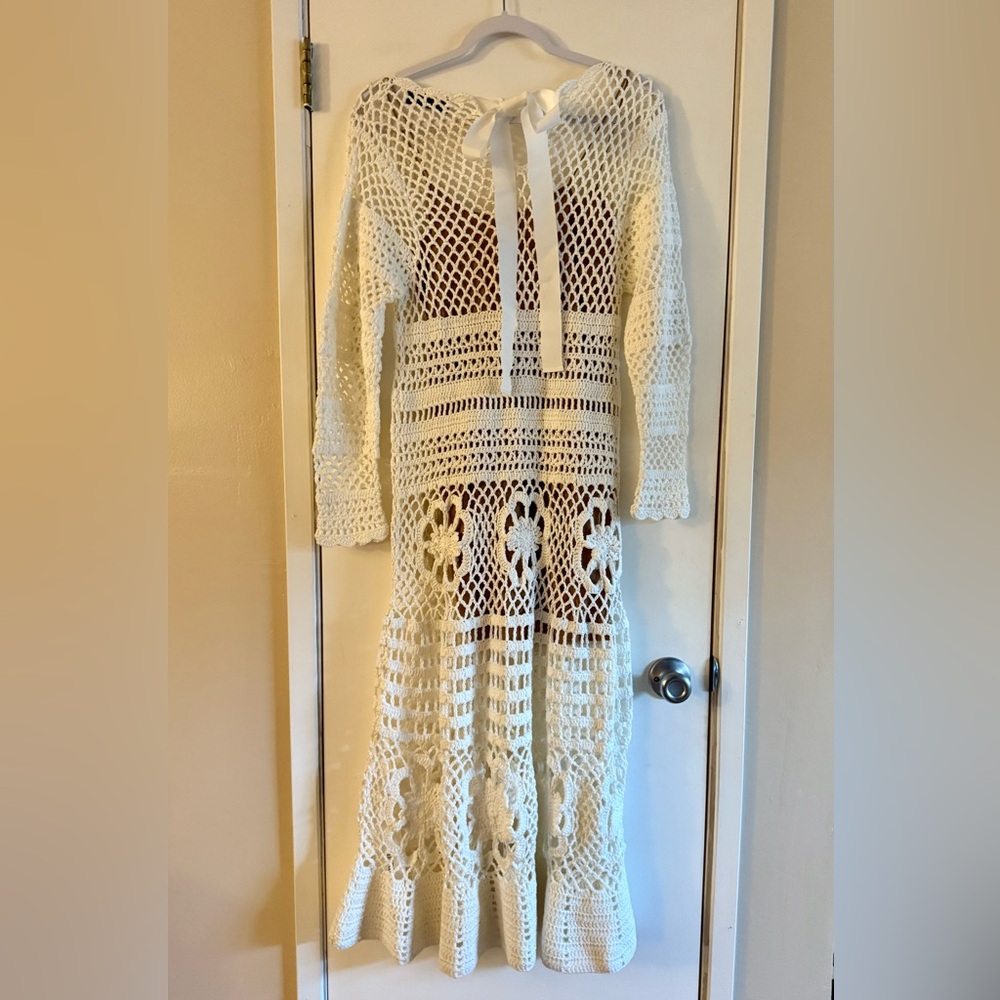 Self-Portrait Crochet Midi Dress - Picture 3 of 5